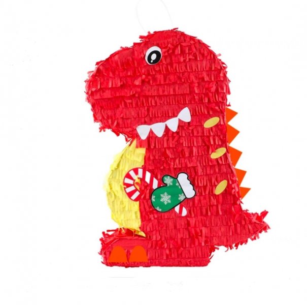 Christmas Red Dinosaur Pinata